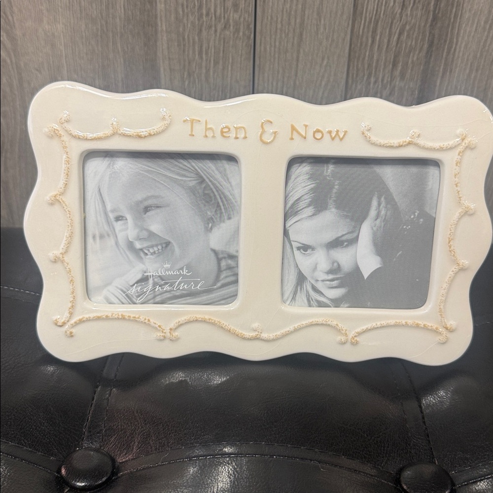 New Vintage Hallmark Signature Then & Now Double Keepsake Picture Photo Frame